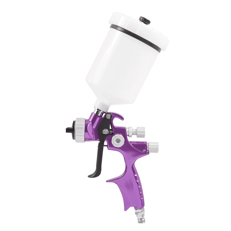 High Quality HVLP Spray Gun W-10 Painting Gun 1.3mm Nozzle Water Based Professional Purple Air Spray Gun Airbrush For Car