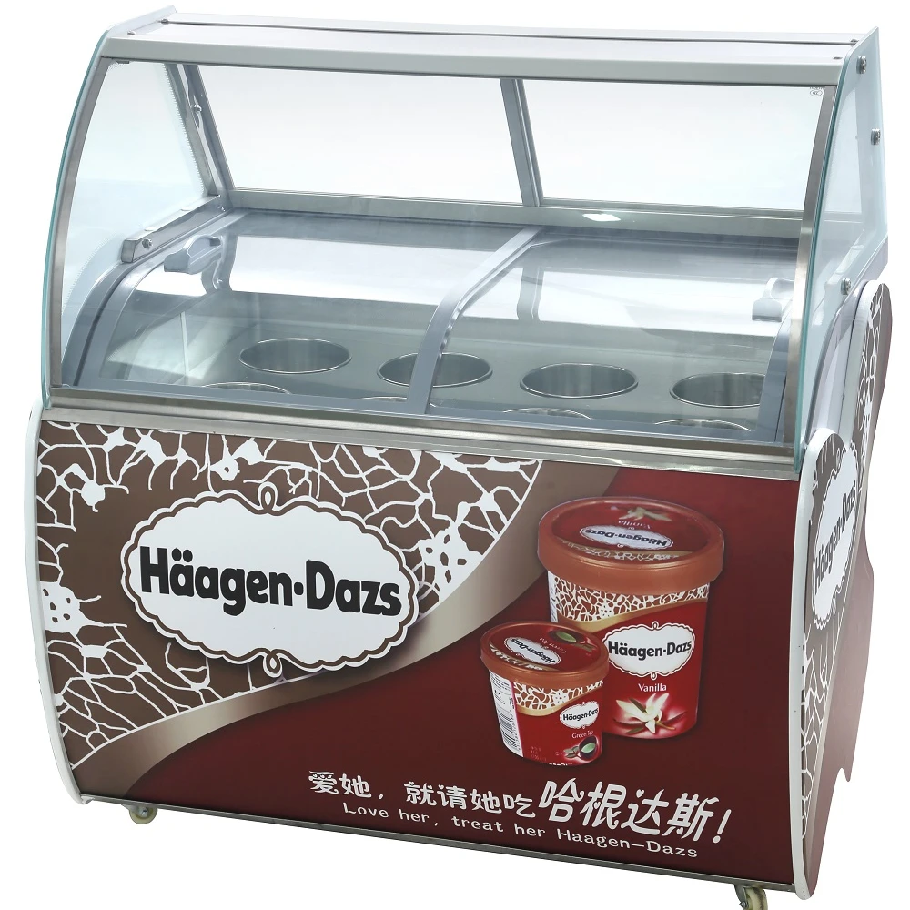 wholesale Gelato ice cream display / ice cream showcase/Popsicle display freezer