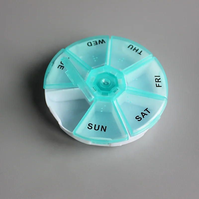 Weekly Compartments Pill Case Medicine Reminder Box Portable Travel Pill Organizer Storage Case With Luxury Pu Package