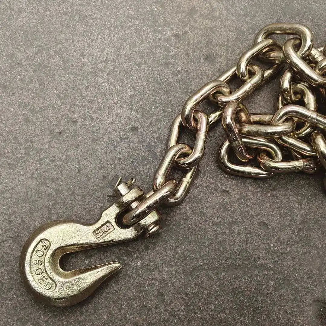 Высококачественная цепь G70 с гальванизированной сталью и сплавом позолоченный 3/8 ' сварная конвейерная цинковой отделкой включает крюк