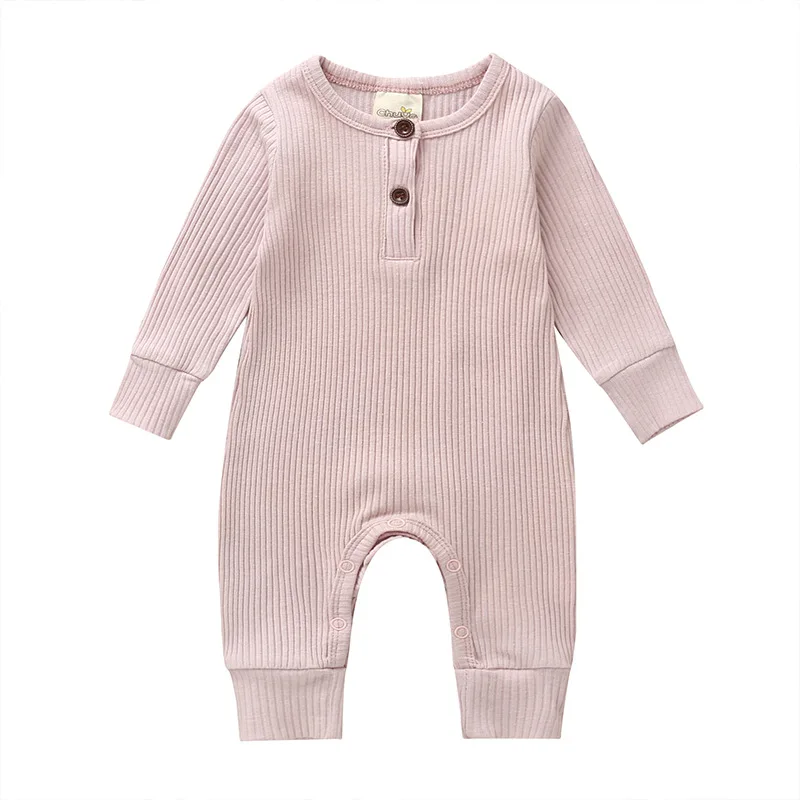
New baby clothes ribbed romper baby onesie spring and autumn long sleeve wholesale price 