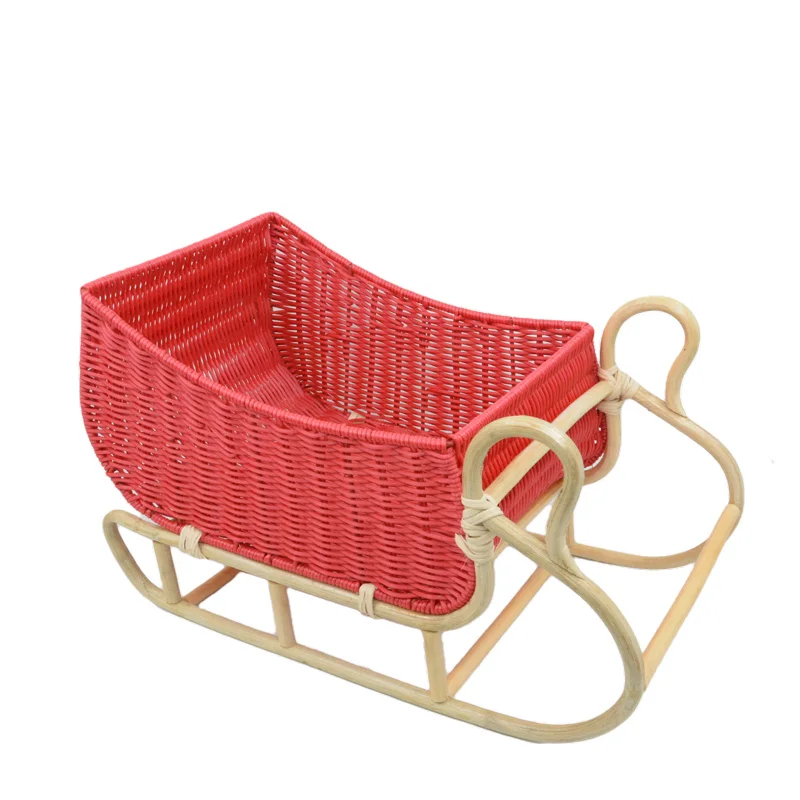 Professional indoor decorative gift handmade bamboo rattan car storage basket