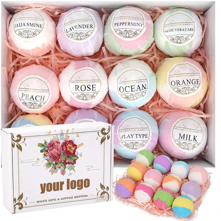 SPA Bath bombs essential oil fizzy bubble bath balls Rainbow Bath Bomb Gift set