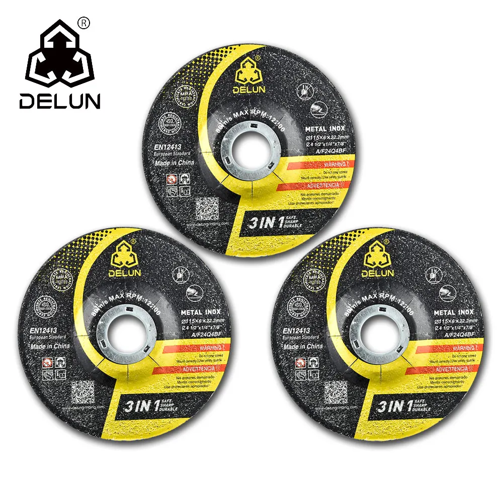 DELUN Factory Direct Sale Aggressive Grinding Disc Abrasive Tools 115 mm For Paint Concrete And Stainless Steel