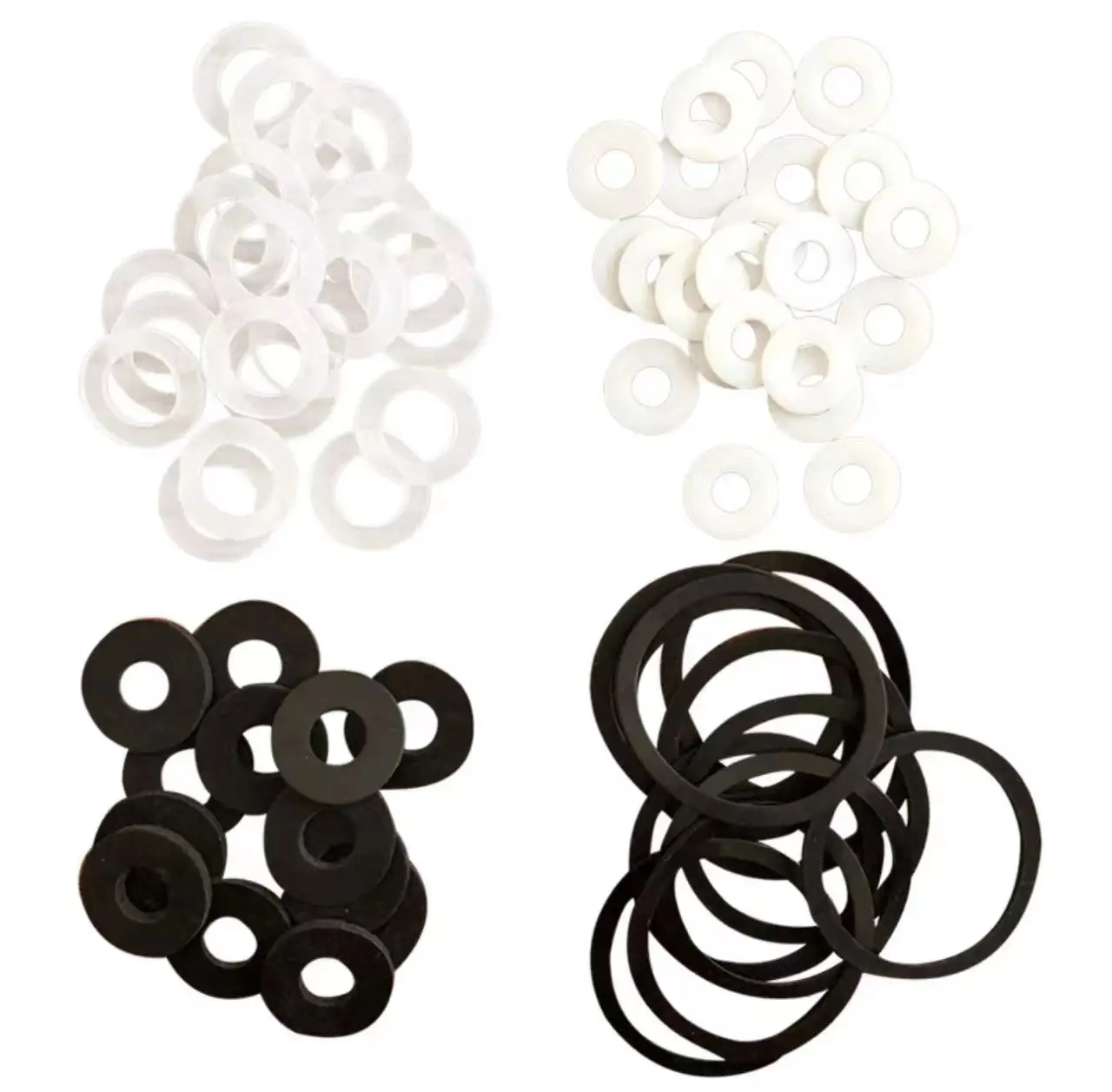 DIN125  Nylon Washer Rubber Plastic Gasket Nylon Flat Washer Ultra-thin Circular Flat Gasket PA66 M2.5-M22