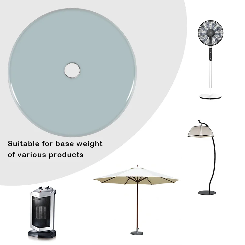 Factory ODM OEM Wooden stand fan parts with round base fan base wheels multifunction counterweight