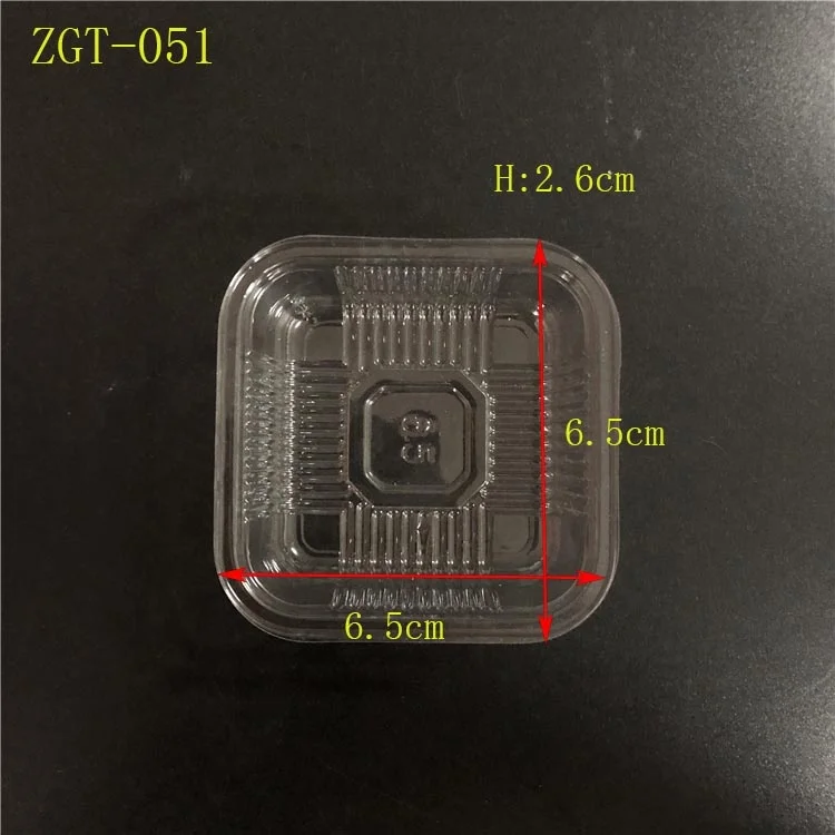 Custom Disposable Food Grade Independent Bakery Square Plastic Container Inner Tray For Mooncake Blister Packaging