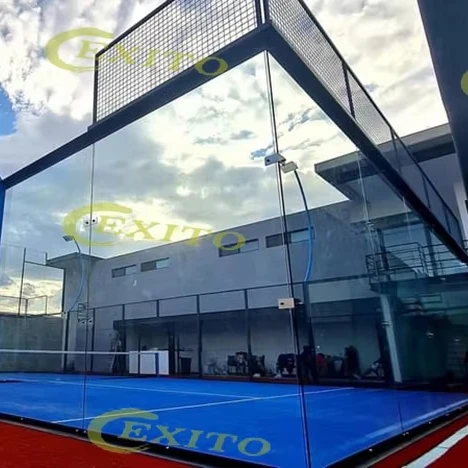 La cancha de padel utiliza cesped искусственный 12 мм court весло Теннисный корт панорамный
