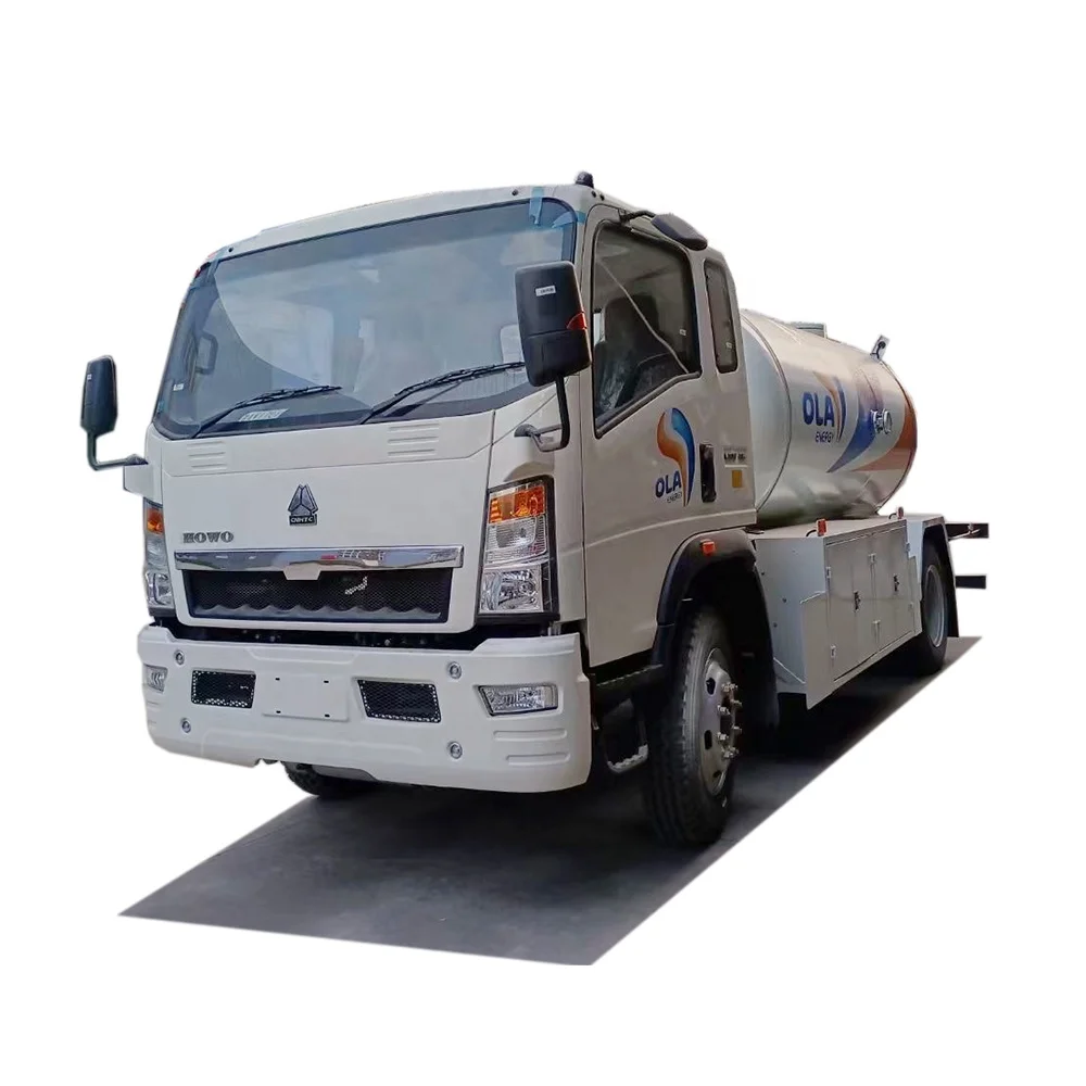 8 Cbm  HOWO Liquefied Petroleum Gas Filling Truck  GLP Tanker Lpg Dispensing Truck for Sale
