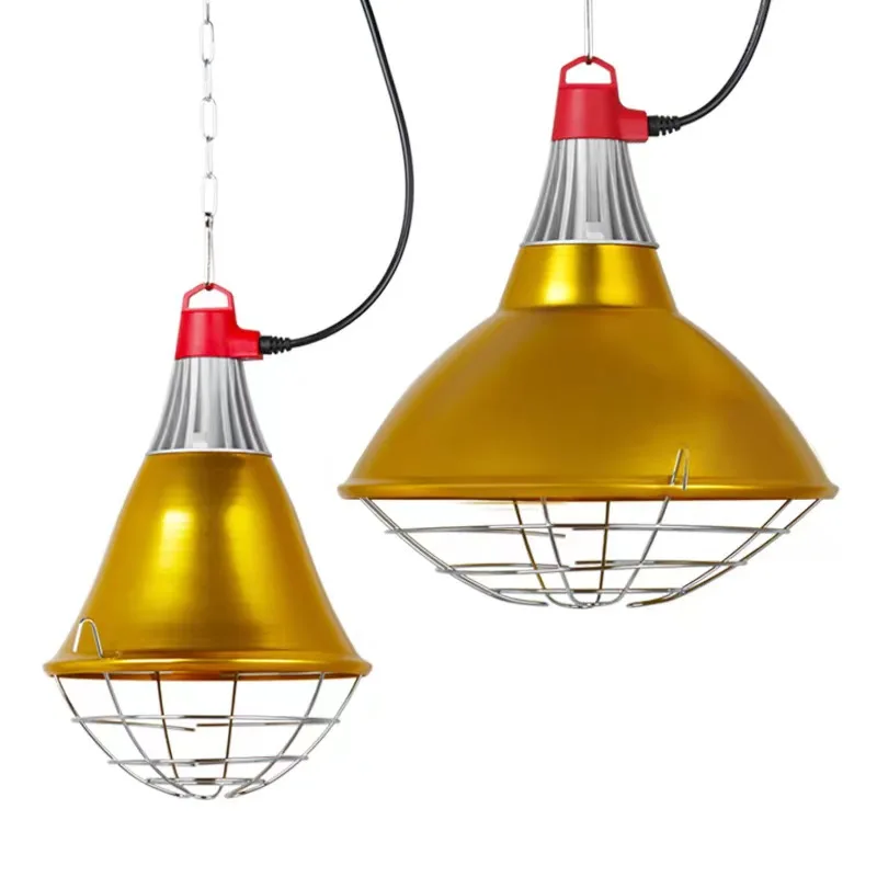 China Factory Wholesale Gold Durable Livestock Insulation Lamp Shade Animal Husbandry Heat Lamp