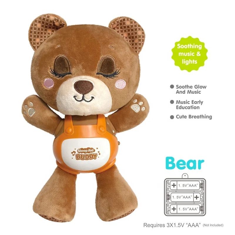 Samtoycn Wholesale Custom Baby Soft Soothing Anime Doll Plushie Toys Stuffed Animal Toy Musical Electronic Plush Toys