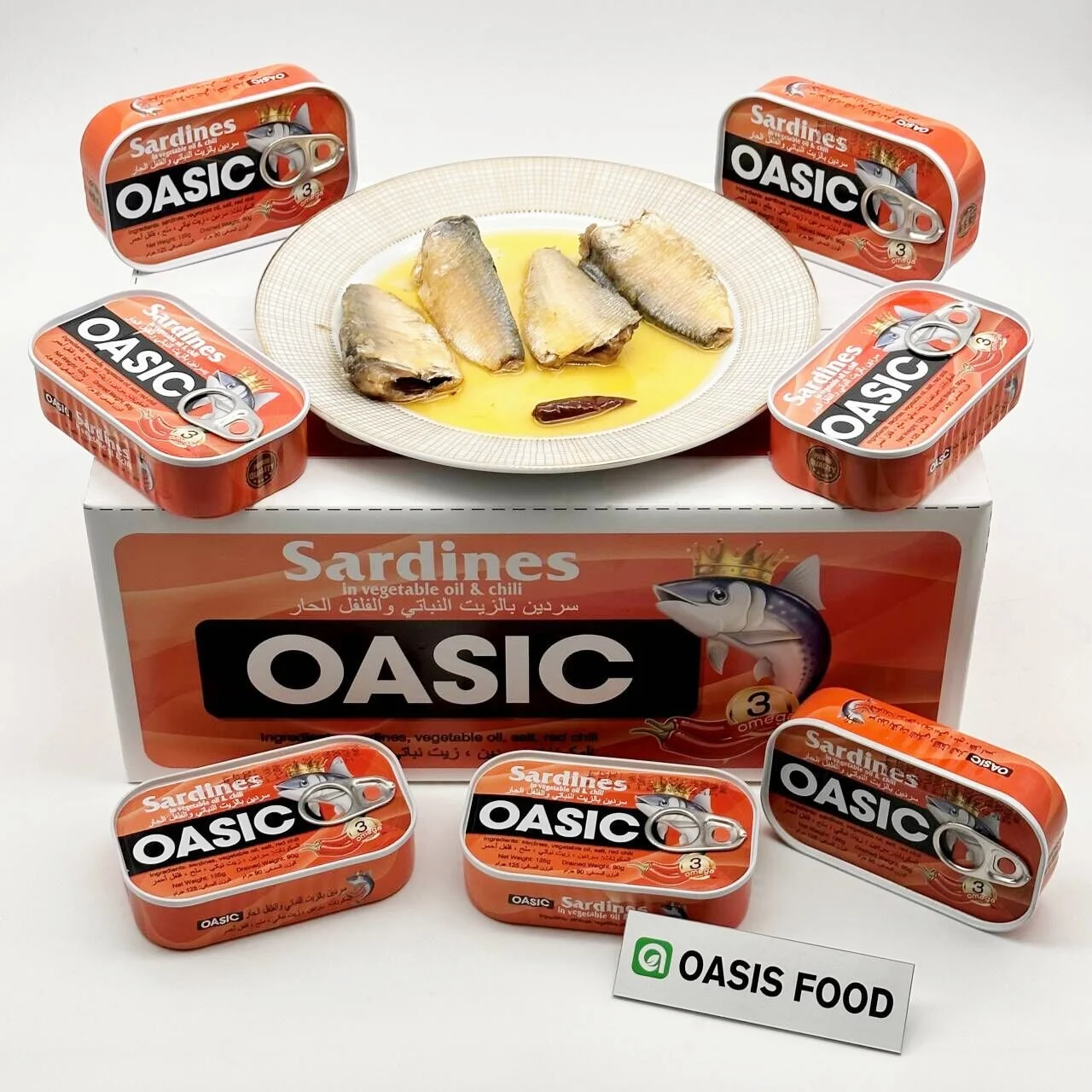 Canned Sardines with High Quality in Vegetable Oil
