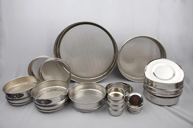 1 3 10 20 30 50 60 80 100 120 150 200 500 600Micron Mesh Soil Test Sieve Set Laboratory Test Sieve