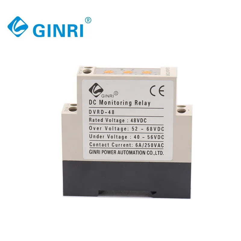 GINRI DVRD-48 48V DC 2CO OverVoltage Undervoltage Monitor Relay  Voltage Protection Relay