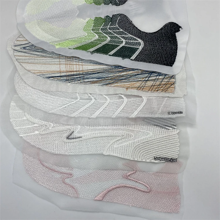 Customized Recycled Breathing Sneaker Running Sport Fly Knit Fabric Shoes Vamp Uppers