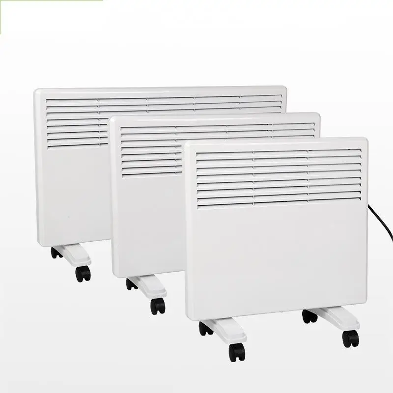 1500W quiet electric panel space heater for indoor use with adjustable thermostat freestanding wall mount full room heating