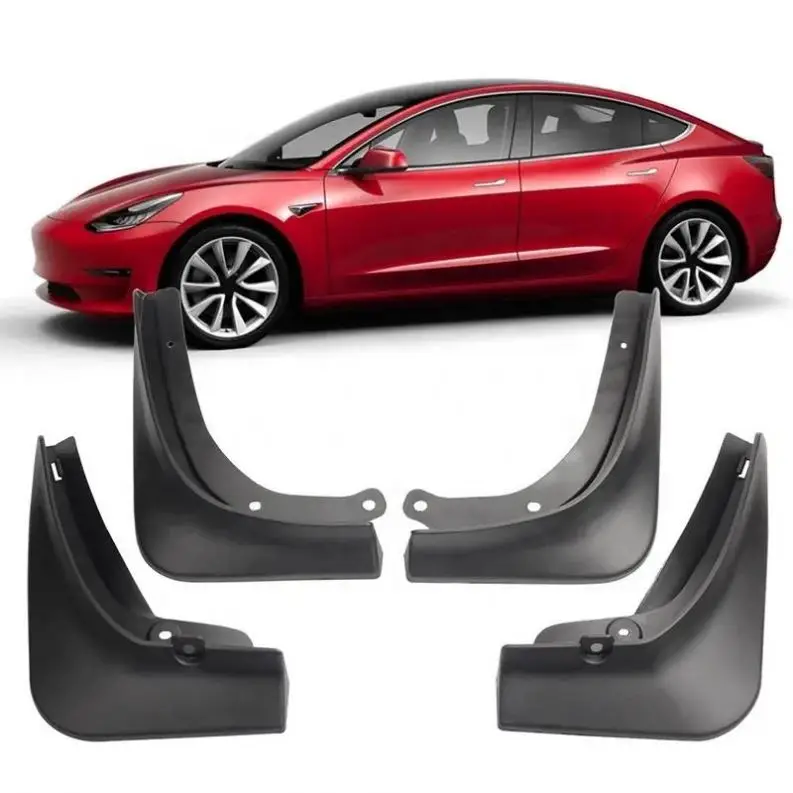 4pcs Splash Guards Mud Guard For Tesla Model 3 2019 2020 2021 2022 Car Accessories Mudguard Fender Flares Mudflap Mud Flaps -cyb