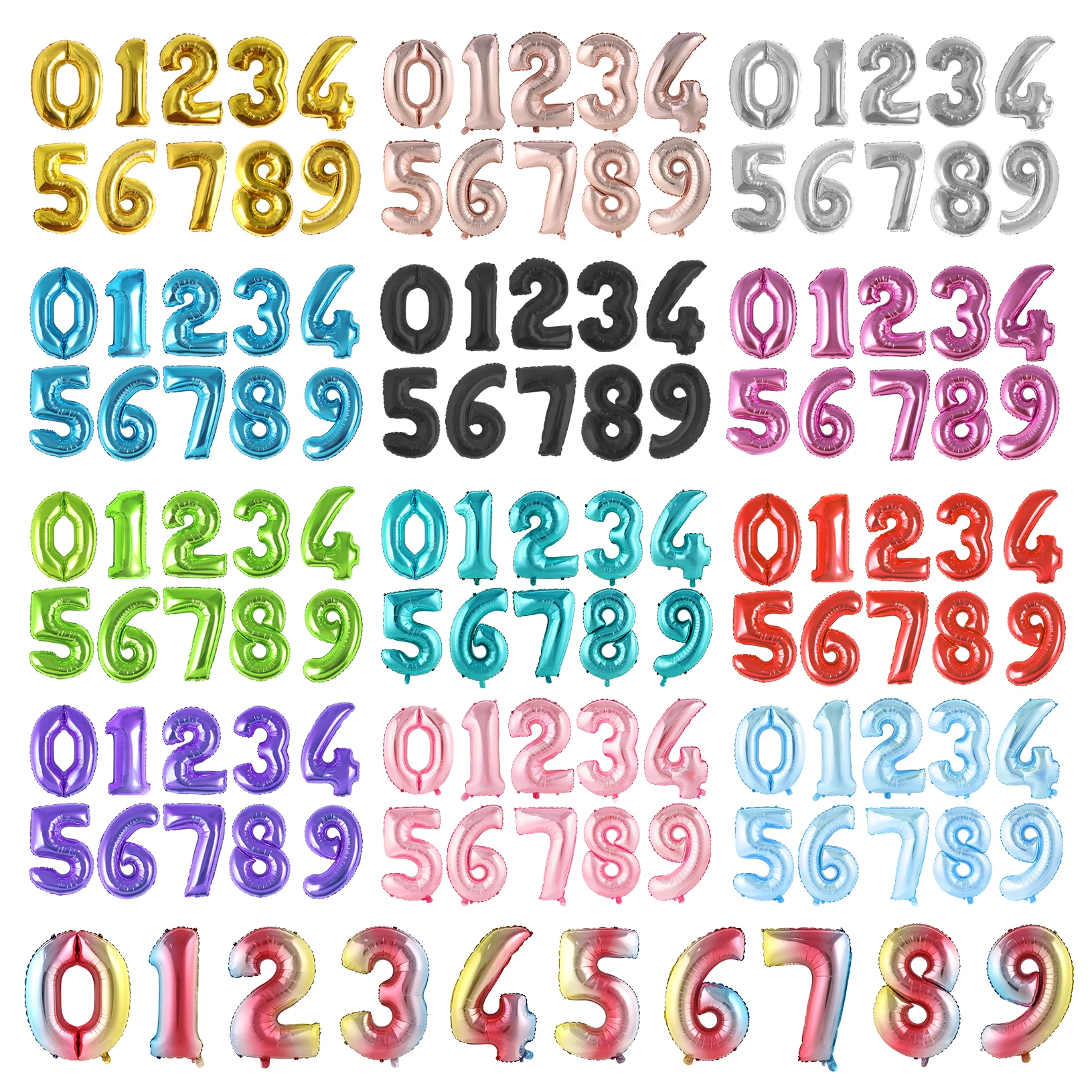 2022 new product number foil balloon 32inch party alphabet foil balloons set foil balloons compne in china