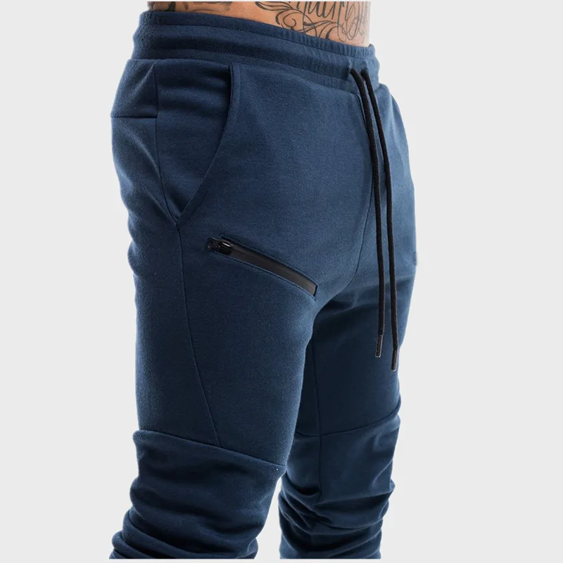 Customized Logo Male Track Sweat Pants drawstring Gym Sweat Pants Pocket Sport Jogger Cargo Pants Men