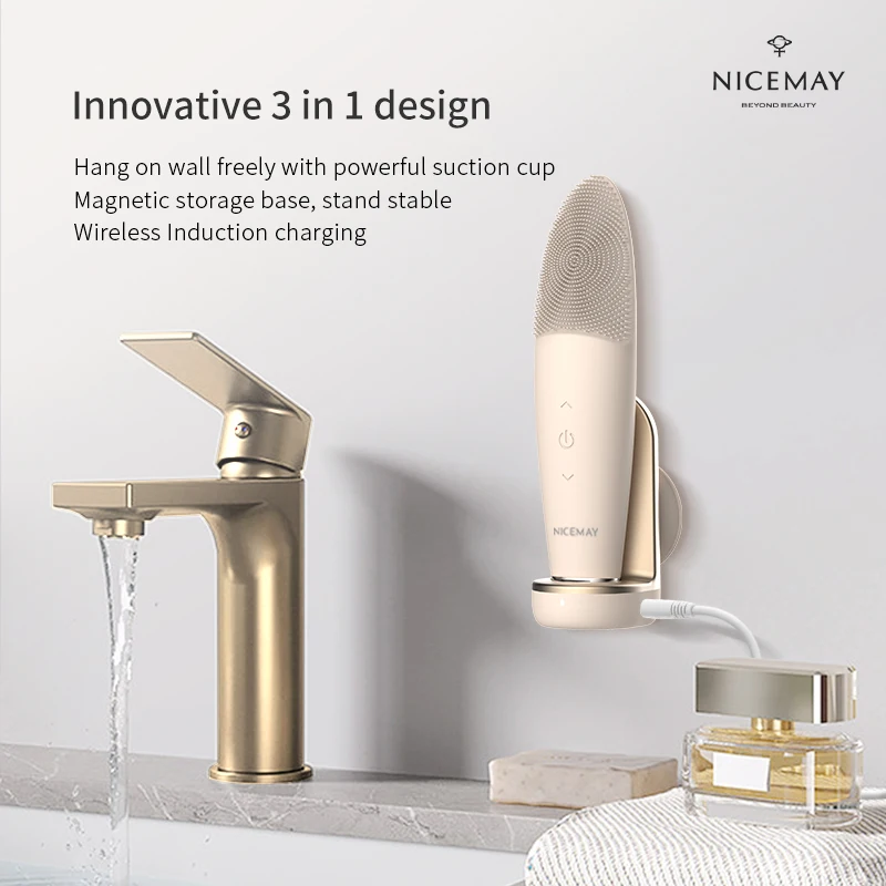 Waterproof Brosse Nettoyante Gesichtsburste Facial Cleansing Brush Electric Skin Brush Facial Pore Silicone Face Cleansing Brush