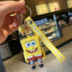 Finelai Hot Sell Cartoon Pvc Keyring Soft Rubber Three-dimensional Sponge Baby Doll Key Chain Cute Bag Pendant