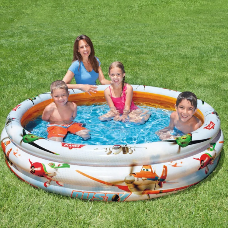 
Hot Selling Colorful Inflatable 3 Rings Swimming Pool 130cm Spa Pool For Kids 