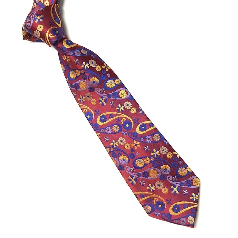 China OEM&ODM   Necktie Supplier  Mens Novelty Necktie Paisley Floral Ties Wholesale