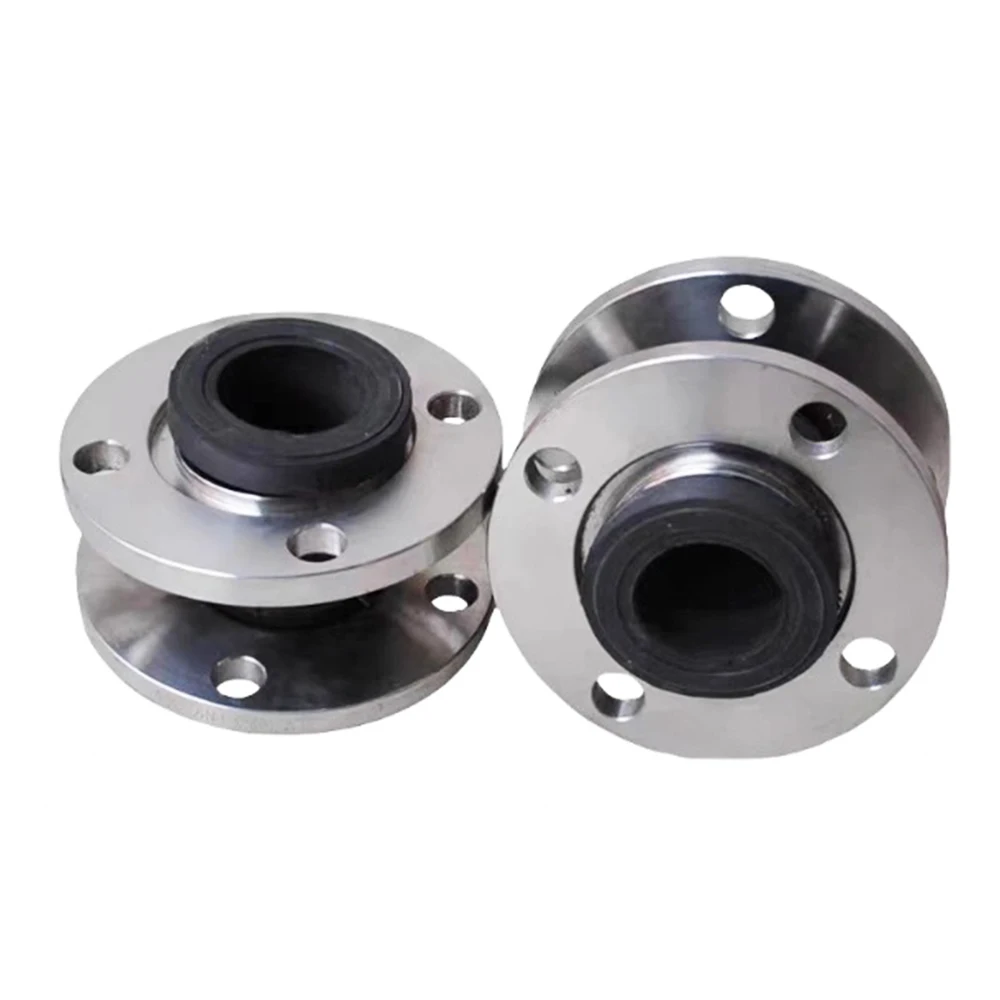 DN40 DIN PN16 forged stainless steel 304 flexible NBR pump pipe compensator flanged rubber expansion joint