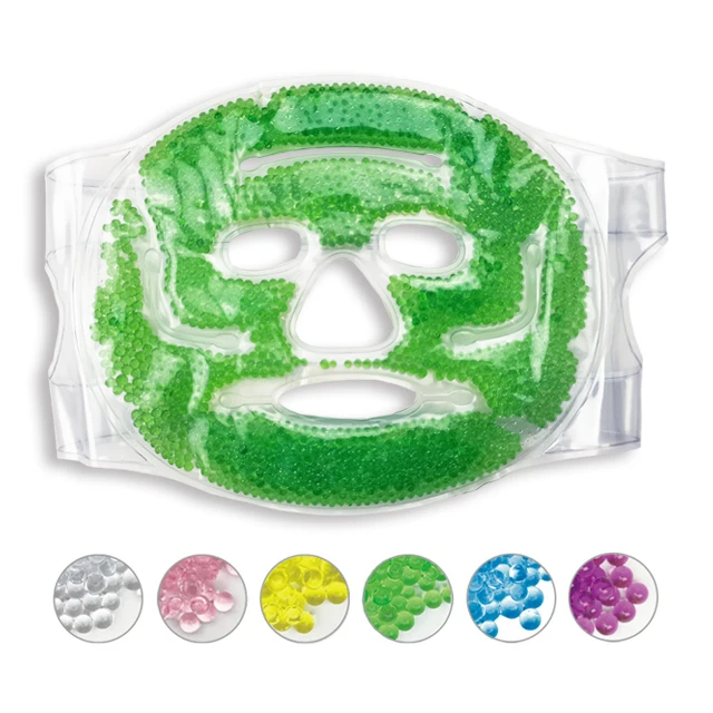 Beauty anti puffy soothing spa cold hot gel face mask compress gel face mask