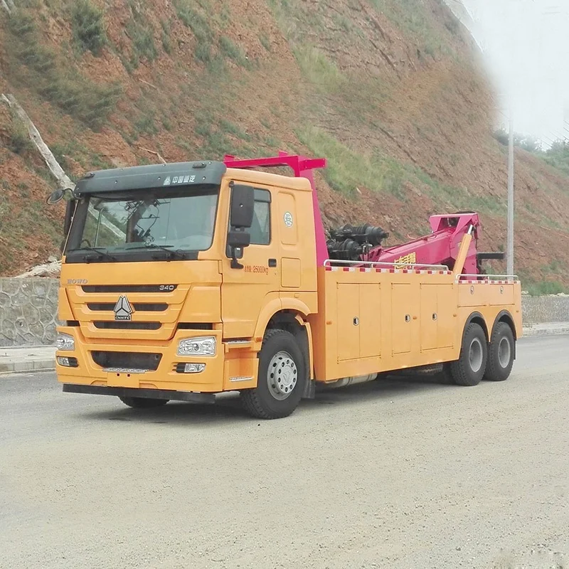 Hot Sale Sinotruk Howo 6x4 Heavy Duty 20 Ton Wrecker Towing Truck with Crane for Road Rescue