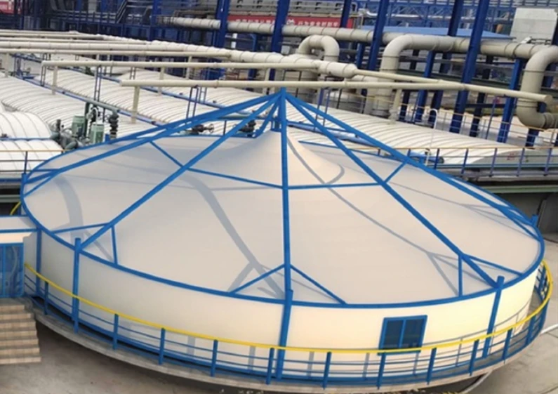 Factory Supply Cesspool Membrane Structure Support Design Sludge Thickening Tank Odor Incipient Tank Odor Collection Hood