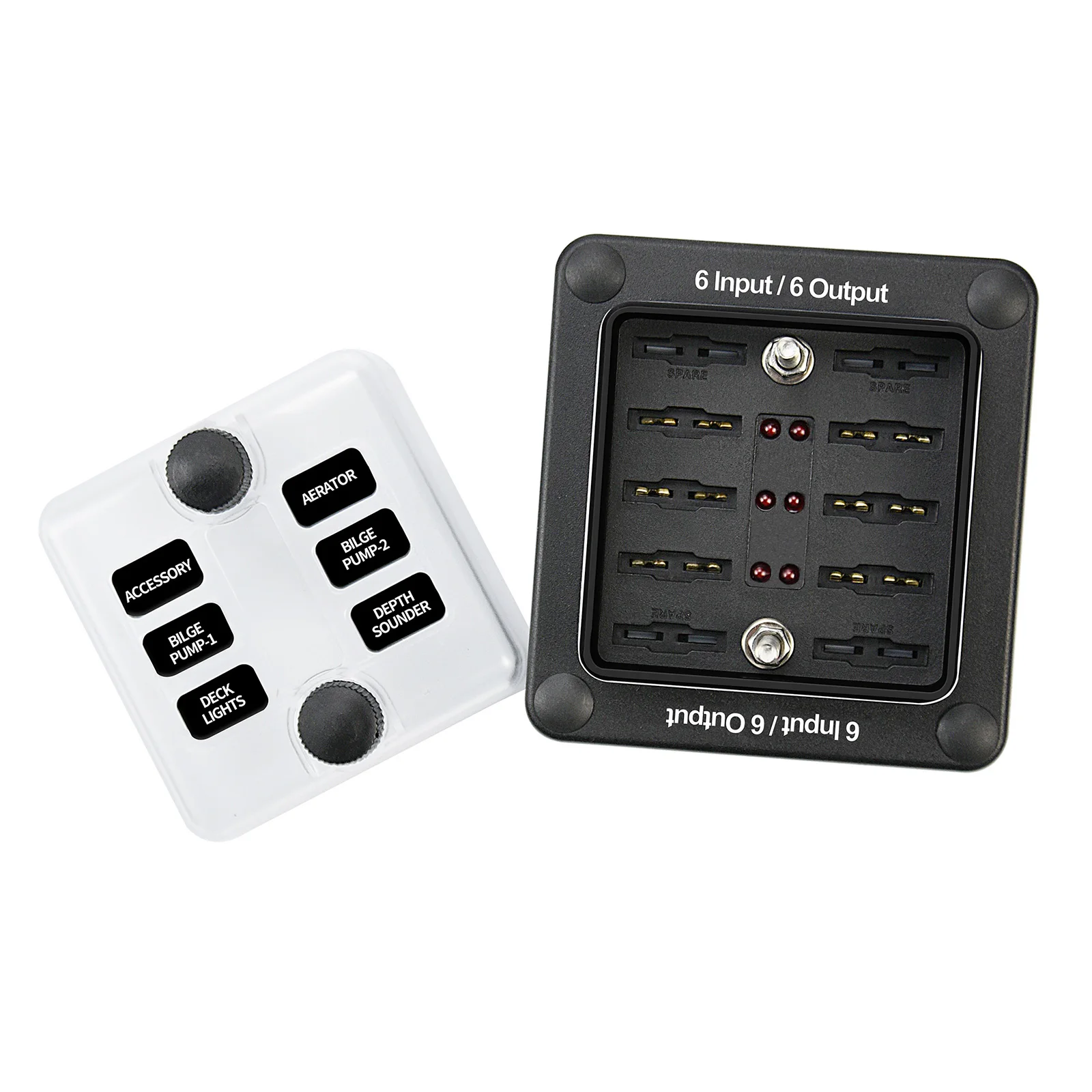 1 input/1 output Marine Car Waterproof 6 Way Fuse Blade Block Holder Fuse Box With Fuse Blade Set