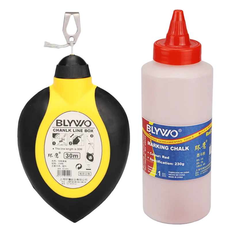 High Quality Chalk line set with 115g Powdered chalk refills