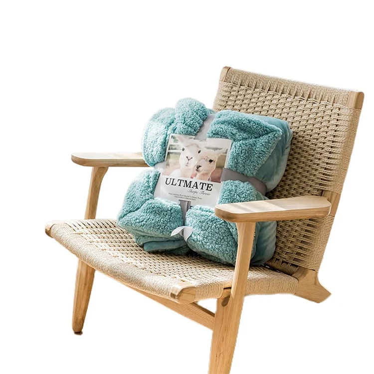 2021 Autumn/winter Solid Colour Lamb Wool Blanket Coral Flannel Blanket Double Thick Blanket