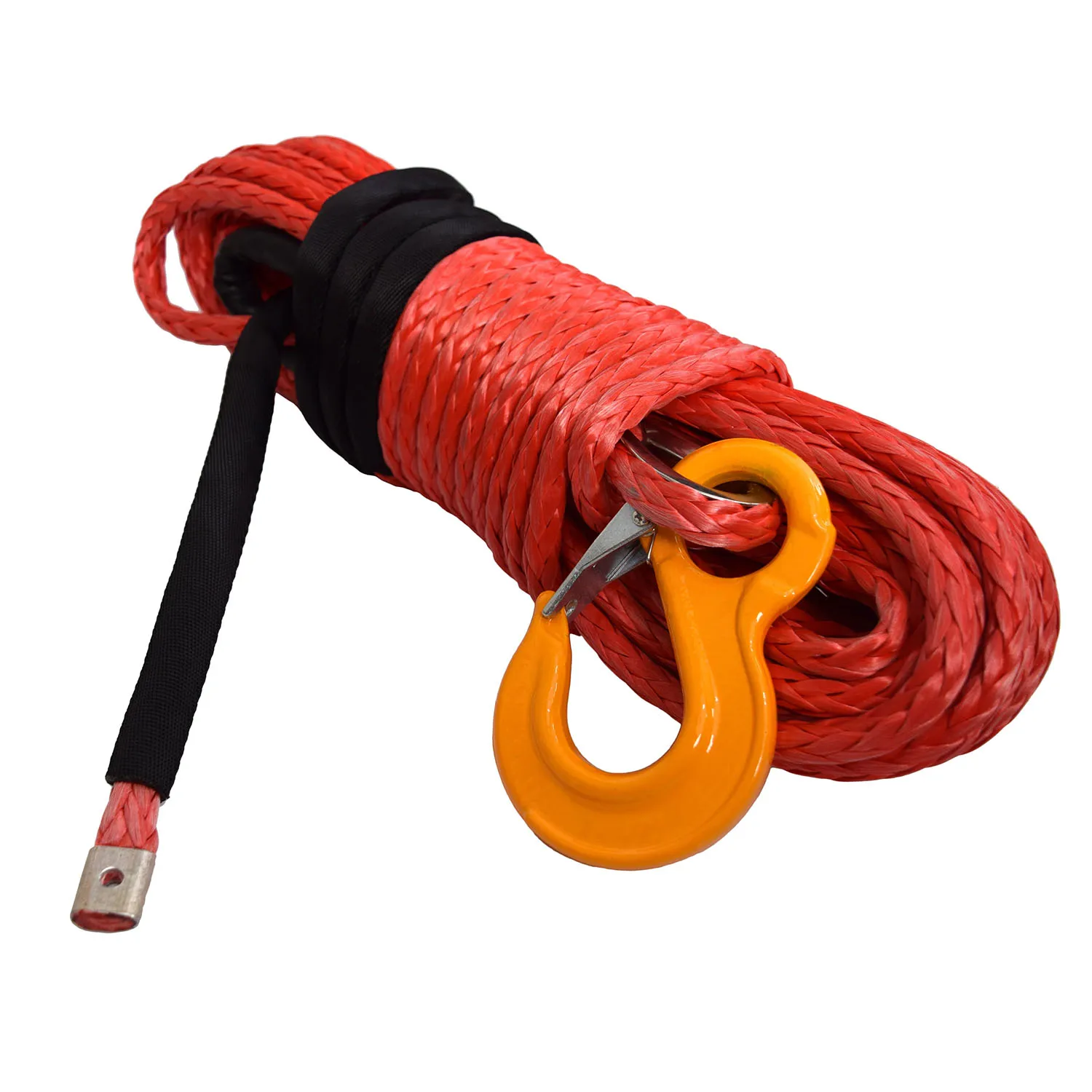 Monster4WD 100 ft 1/2 inch Long Winch Rope Winch Cable Rope With Hook And Lug