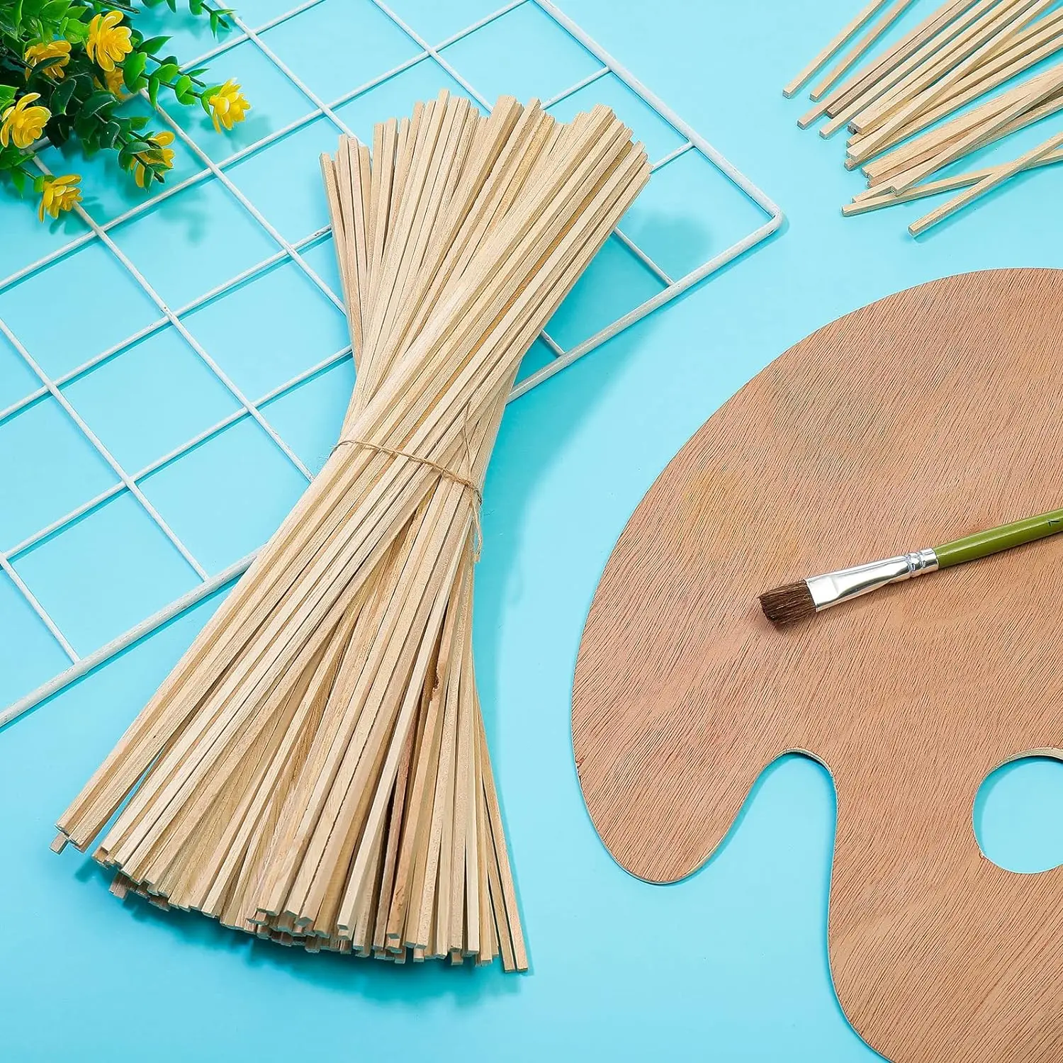 Round Square Paulownia Wood Sticks Strips Slats For Student DIY Crafts Building Space Model From Hengyu Woods