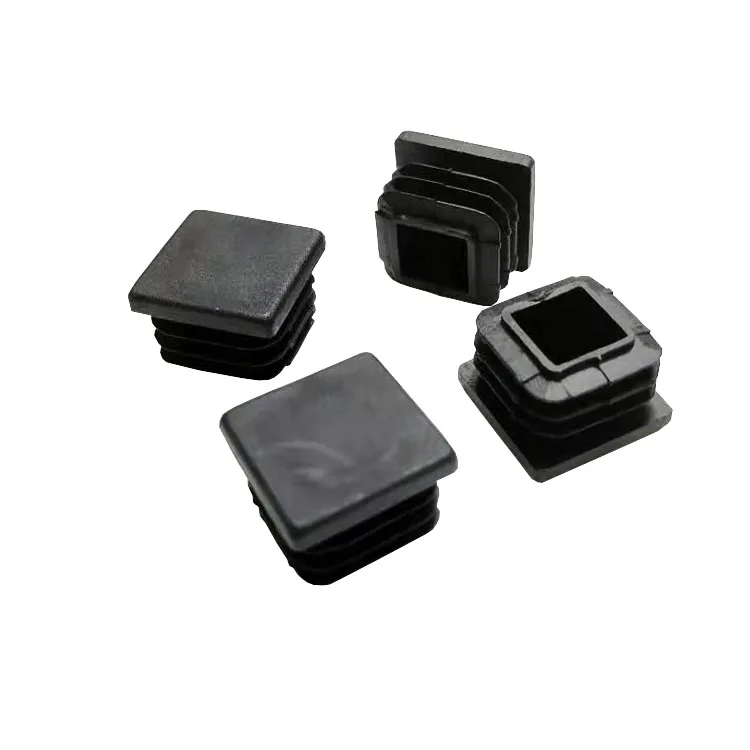 Longsan plastic factory supply 20x20mm Square Black Fittings Plastic Pipe Plug