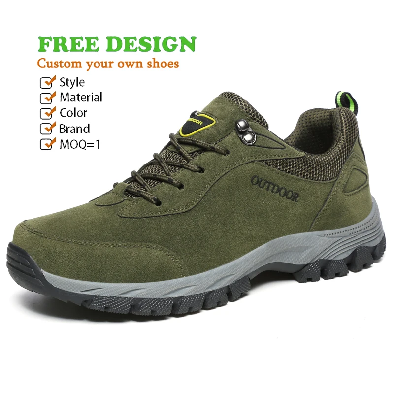 Big Size Solution Mountain Training Rubber Hiking Shoes High Quality Genuine Leather Rock Climbing Shoes Custom