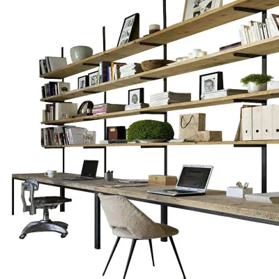 Modern Metal Solid Wood Custom Household Bookshelf Kids with Wood+cabinets Home Furniture Customized Living Room Furniture 1 Set