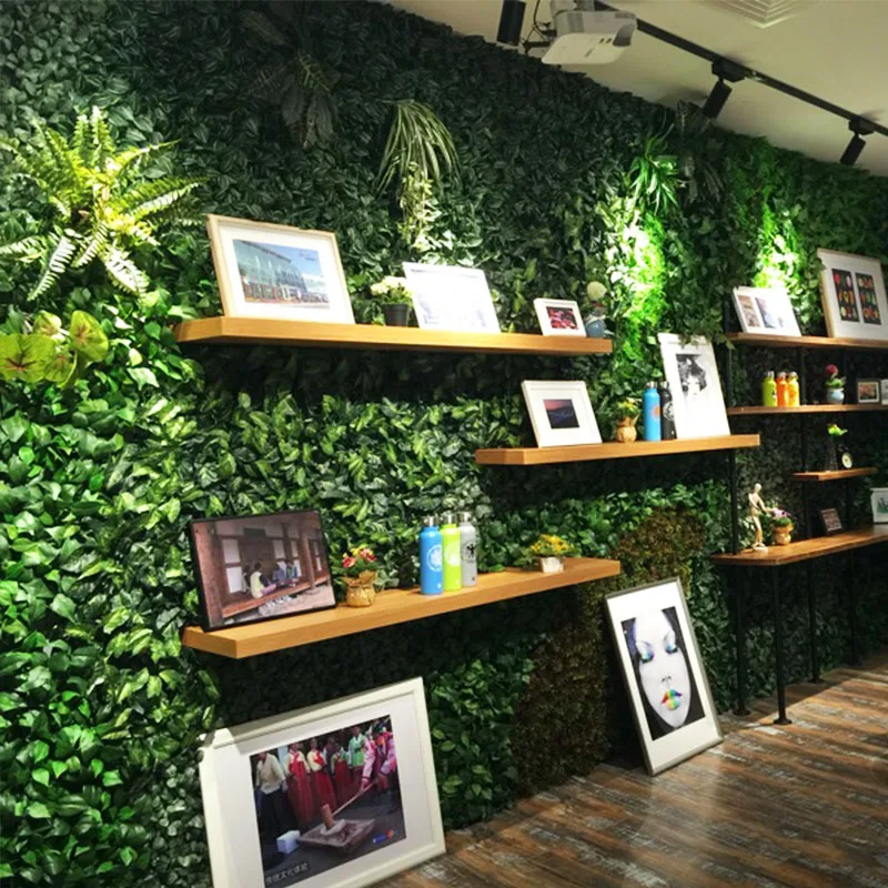 
Customized grass wall backdrop greenery panel wall artificial fence cheap price plastic vertical green wall 