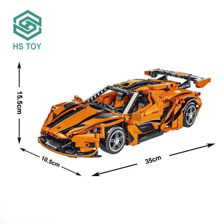HS 1:14 Scale Orange Technol RC Mould King Mini Brick Car Building Set Other Toy Vehicles Plastic For Sale