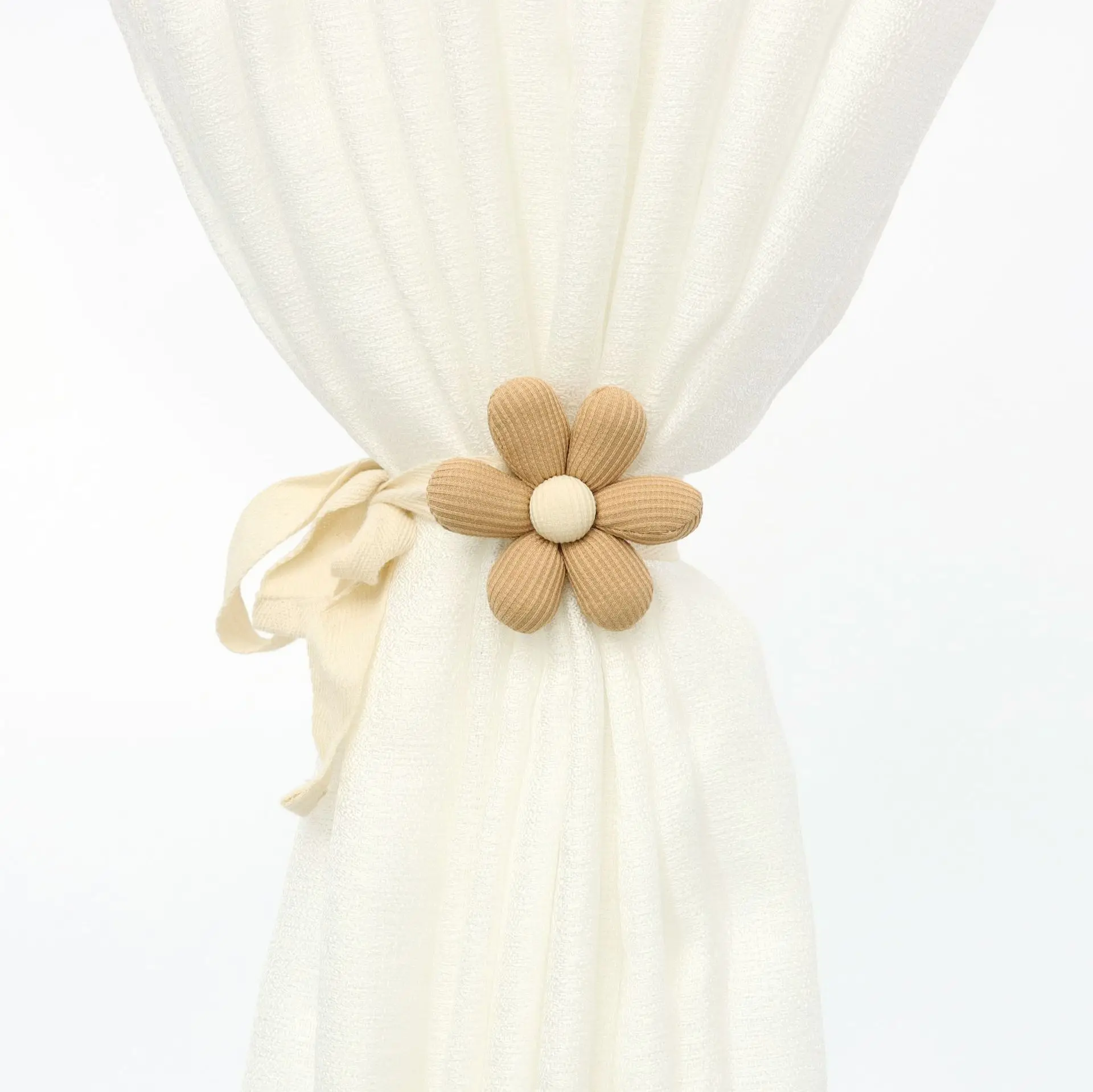 Flower Curtains Tiebacks Decor Holder Elastic Tiebacks Decorative Curtain for Home, Office, Living Room, Window Decoration