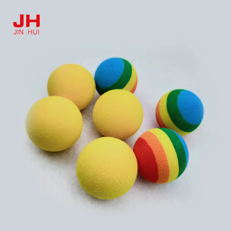 Hot sale colorful cat toy ball soft EVA foam rainbow ball interactive cat and dog toy