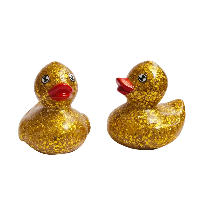 Decompression treatment fidgety floating without filler safe material gold duck plush toy