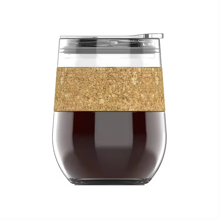 350ml Custom Logo Printed High Borosilicate Glass Coffee Cup Double Wall Trend Coffee Mug