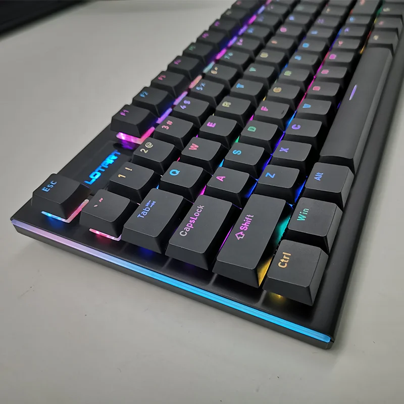 Игровая клавиатура Freenman с ультратонким дизайном, металлический алюминиевый корпус, механическая беспроводная клавиатура с RGB-подсветкой для ПК, Mac