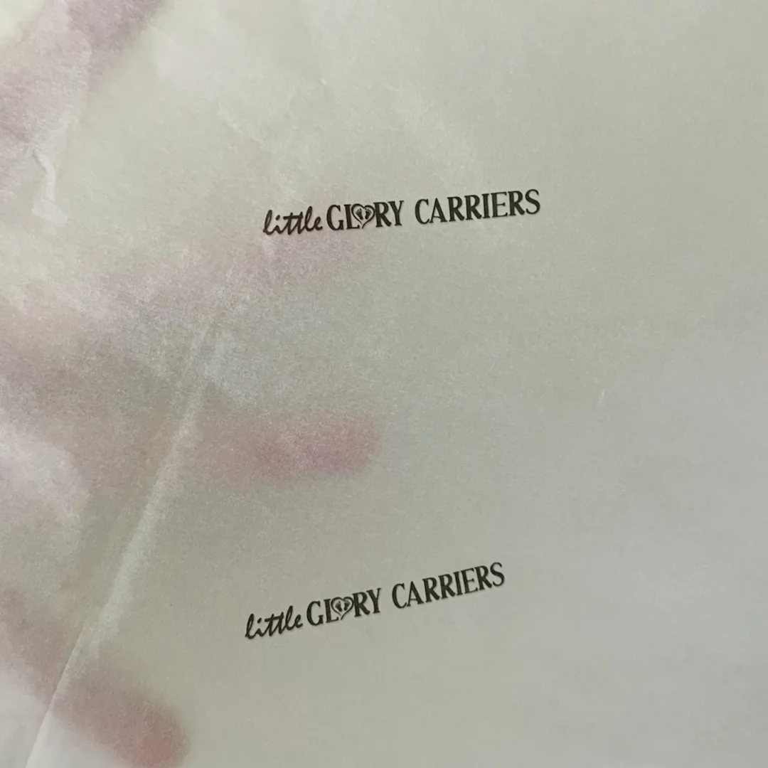 Custom tissue paper white printed logo 17g wrapping paper for gift