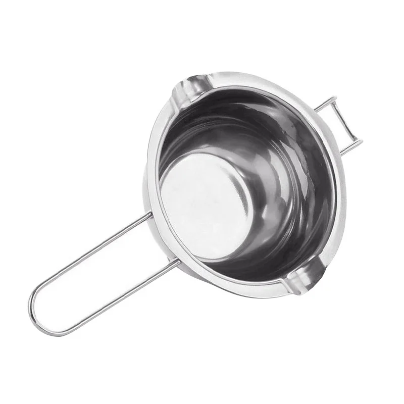 Amazon Hot Sale Long Handle Chocolate Pot Stainless Steel Sugar Melting for