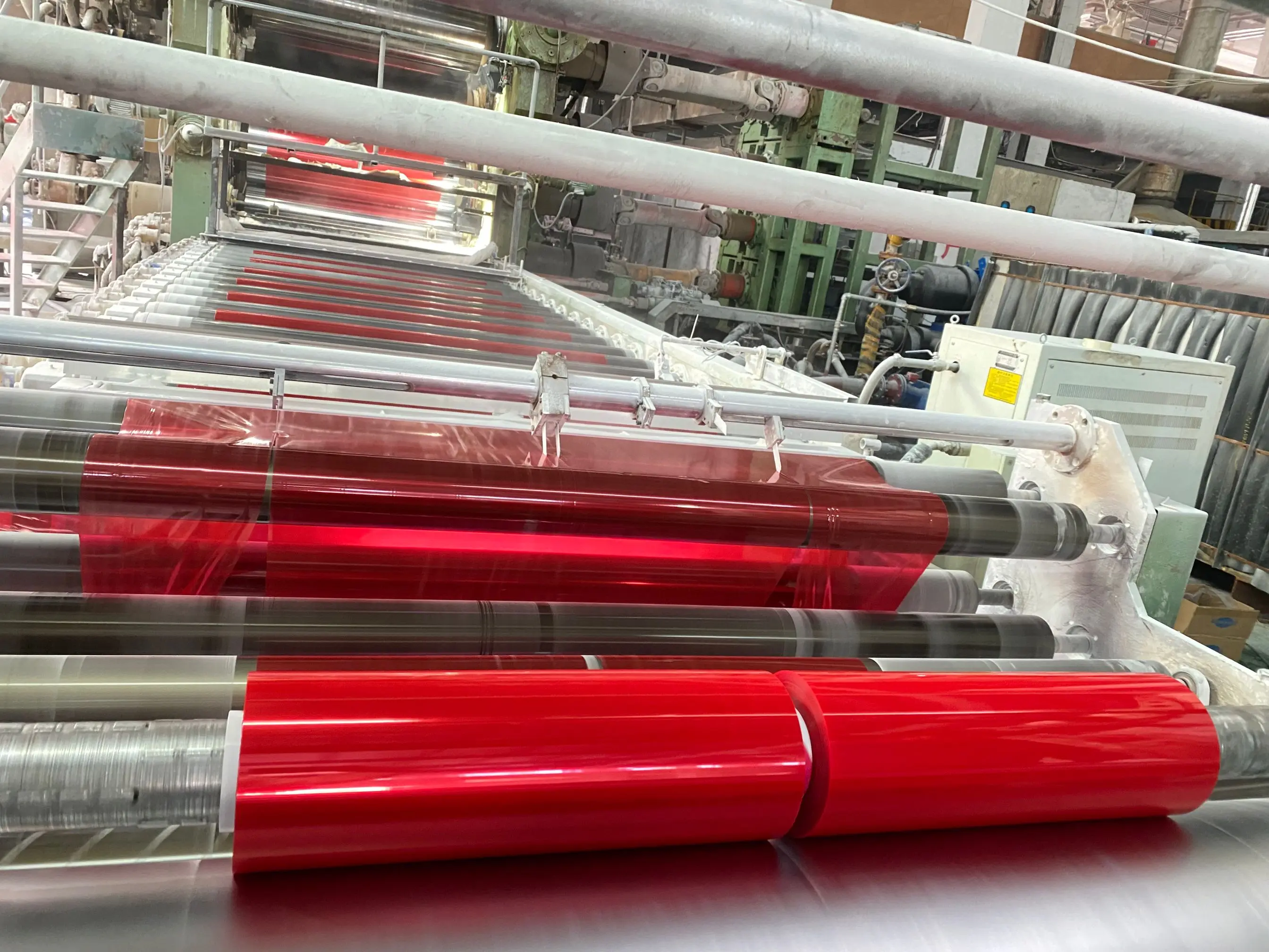 High quality red color transparent protection pvc film