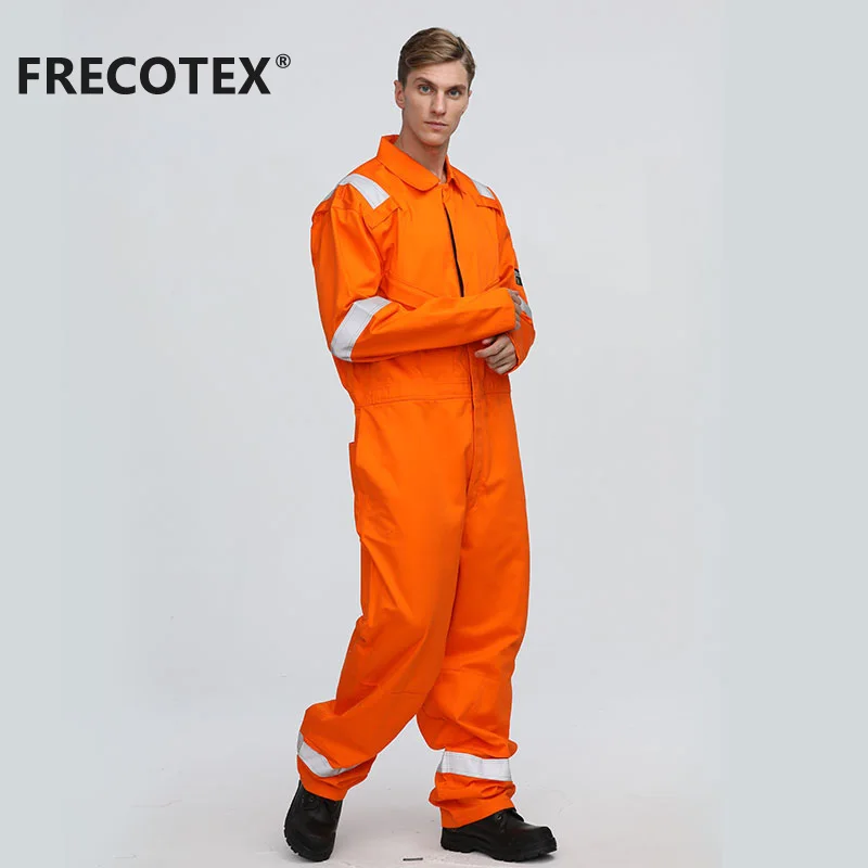 FRECOTEX 100% хлопок сварочный огнестойкий Электрический защитный спецодежды промышленный комбинезон